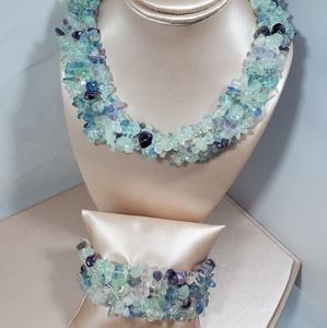 Nwt, Florite Chip necklace & bracelet set